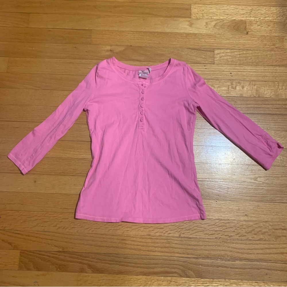 Juicy Couture Pam Gela Long Sleeve T-Shirt Pink Youth Girls Extra Large XL